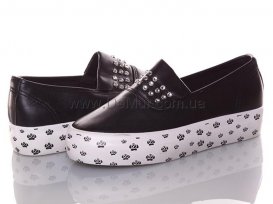 Слипоны женские весна-осень (36-41) Xifa-H-9-black