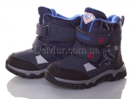 Ботинки детские для мальчиков зимние (33-38) CBT.T-C-023-1-black-navy