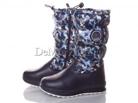 Сапоги детские для девочек зимние (32-37) CBT.T-C-121-2-d-blue