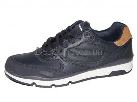 Кроссовки мужские весна-осень (41-45) Restime-PMO-18406-navy-beige (18.5$)