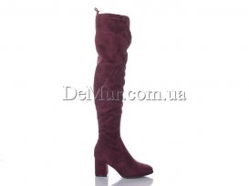 Сапоги женские весна-осень (36-40) Kamengsi-K-102-1-bordo