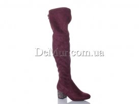 Сапоги женские весна-осень (36-40) Kamengsi-K-103-1-bordo