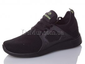 Кроссовки мужские весна-осень (41-45) Restime-PMB-19020-black-l-green (12.9$)