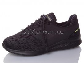 Кроссовки мужские весна-осень (41-45) Restime-PMB-19742-black-l-green (12.9$)