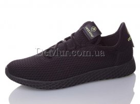 Кроссовки мужские весна-осень (41-45) Restime-PML-19169-black-l-green (13.5$)