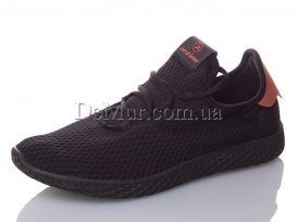 Кроссовки мужские весна-осень (41-45) Restime-PML-19169-black-orange (13.5$)