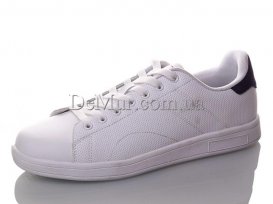 Кеды подростковые весна-осень (36-41) Restime-PWB-19558-white-navy (14.5$)