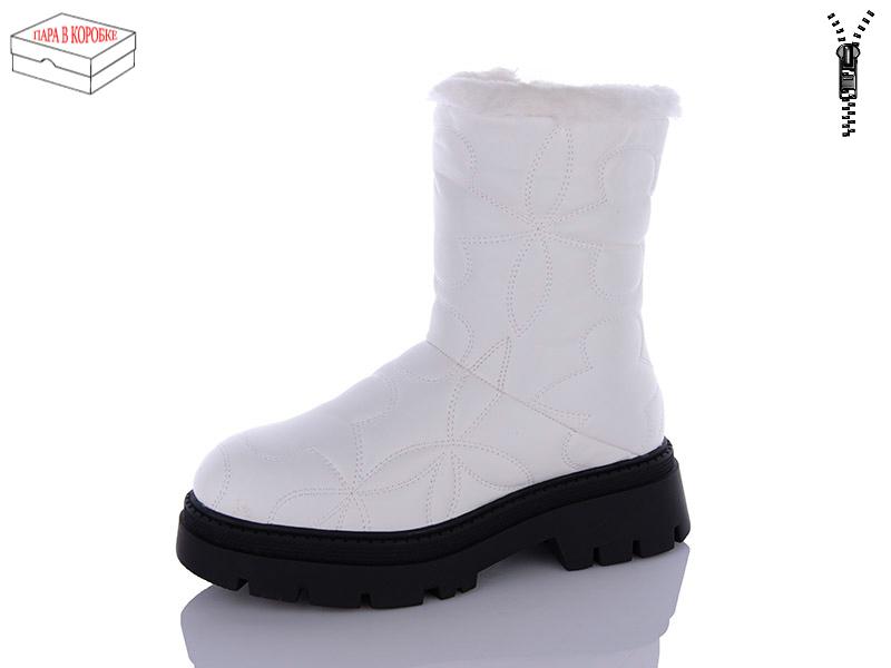 Ботинки женские зима QQ Shoes (36-41) A7-2 white (зима)
