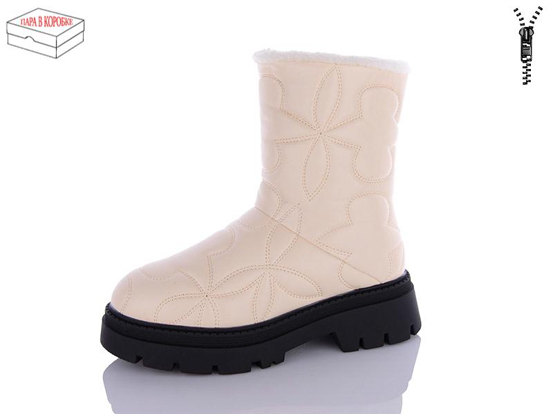 Ботинки женские зима QQ Shoes (36-41) A7-1 beige (зима)