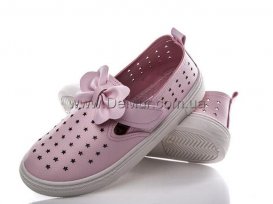 Слипоны детские для девочек весна-осень (30-35) Violeta-203-19-pink-demi