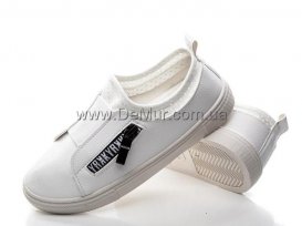 Слипоны детские для девочек весна-осень (30-35) Violeta-203-6-white