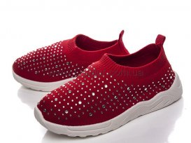 Слипоны детские для девочек весна-осень (30-35) Violeta-203-18-red
