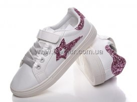 Кеды детские для девочек весна-осень (30-35) Violeta-203-20-white-pink