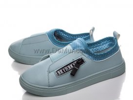 Слипоны детские для девочек весна-осень (30-35) Violeta-203-6-l-blue