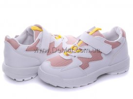 Кроссовки детские для девочек весна-осень (30-35) Violeta-205-24-white-pink