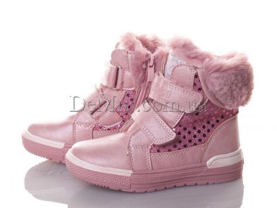 Ботинки детские для девочек зимние (26-31) Apawwa-H-156-pink
