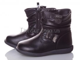 Ботинки детские для девочек весна-осень (21-26) Apawwa-H-820-black