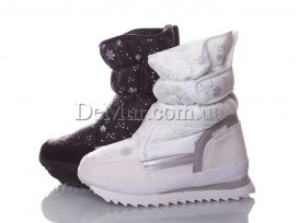 Сапоги детские для девочек зимние (30-35) Super-Gear-B-165-микс