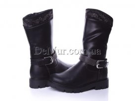 Ботинки детские для девочек зимние (31-36) Violeta-208-4-black