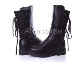 Ботинки детские для девочек зимние (31-36) Violeta-208-6-black