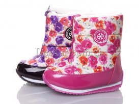 Дутики детские для деовчек зимние (24-29) Super-Gear-B-1081-микс