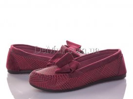 Мокасины женские весна-осень (36-40) Sila-BK-05-bordo