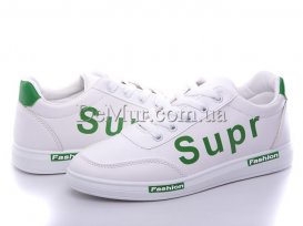 Кеды подростковые весна-осень (36-41) Violeta-80-36-white-green