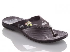 Шлепанцы мужские (40-45) DeMur-MP-black-grey-V