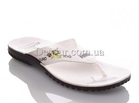 Шлепанцы мужские (40-45) DeMur-MP-white-grey-V