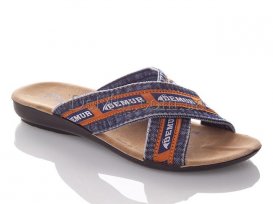 Шлепанцы женские (36-40) DeMur-W-3065-blue-orange