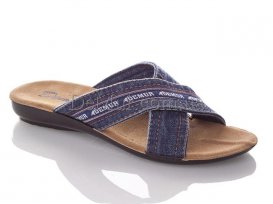 Шлепанцы женские (36-40) DeMur-W-3065-blue
