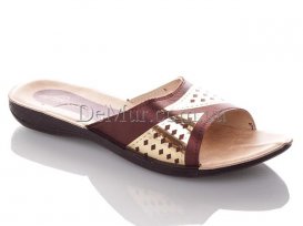 Шлепанцы женские (36-40) DeMur-W-7149-brown