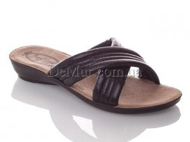 Шлепанцы женские (36-40) DeMur-W-7153-black