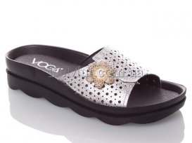 Шлепанцы женские (36-40) DeMur-W-7777-2-silver