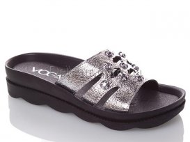 Шлепанцы женские (36-40) DeMur-W-7777-3-silver