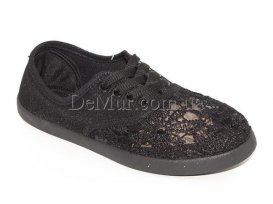 Кеды женские весна-осень (36-41) Violeta-4-346-black