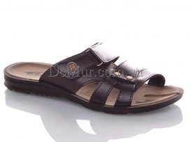Шлепанцы мужские (40-45) DeMur-M-6843M-brown-black