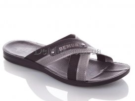 Шлепанцы мужские больших размеров (43-47) DeMur-MDeMur-black-grey