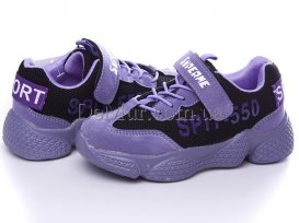 Кроссовки детские для девочек весна-осень (25-30) Violeta-200-50K-purple-black