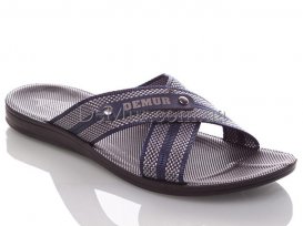 Шлепанцы мужские больших размеров (43-47) DeMur-MDeMur-blue-grey