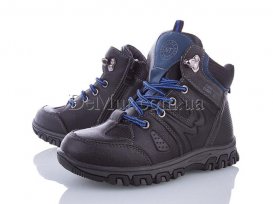 Ботинки детские для мальчиков весна-осень (27-32) Apawwa-P-351-black-royal
