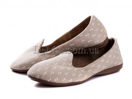 Балетки детские для девочек весна-осень (30-35) DeMur-GAnchor-beige
