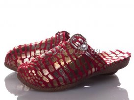 Тапочки женские для дома (36-40) DeMur-WG-piton-red-light