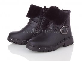 Ботинки детские для девочек зимние (32-37) Apawwa-A-69-black