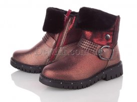 Ботинки детские для девочек зимние (32-37) Apawwa-A-69-wine
