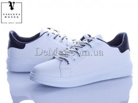 Кеды женские весна-осень (36-41) Violeta-80-55-white-black
