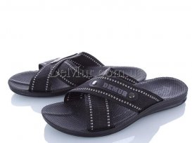 Шлепанцы мужские (40-45) DeMur-M-3001-black-white
