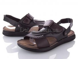 Сандалии мужские (41-45) DeMur-M-6113-black-brown