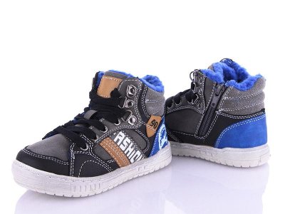 Детские зимние кроссовки для мальчиков Style baby-Clibee (25-30) NN1154-1 grey (зима)