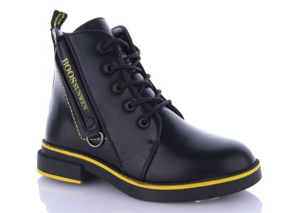 Ботинки для девочек Lilin (32-37) A-LX123-2A7 black-yellow (деми)